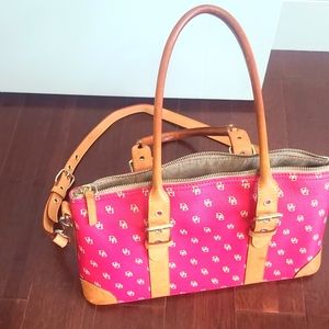 Hot pink leather bag